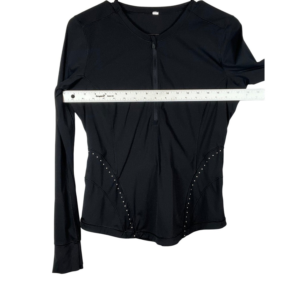 Lululemon Flash Forward Half Zip, Black, Size 6 - Picture 6 of 8